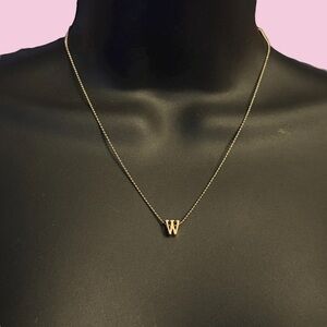 Khlōe gold tone initial W pendant necklace